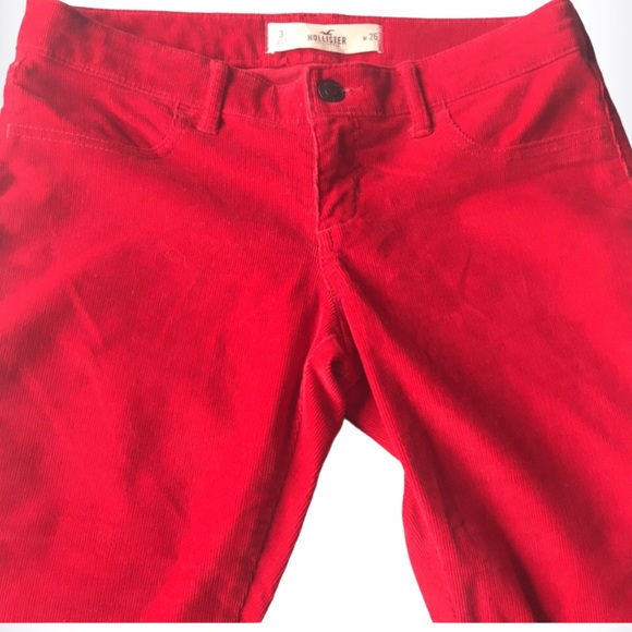 HOLLISTER Corduroy Red Skinny Pants - Picture 2 of 4